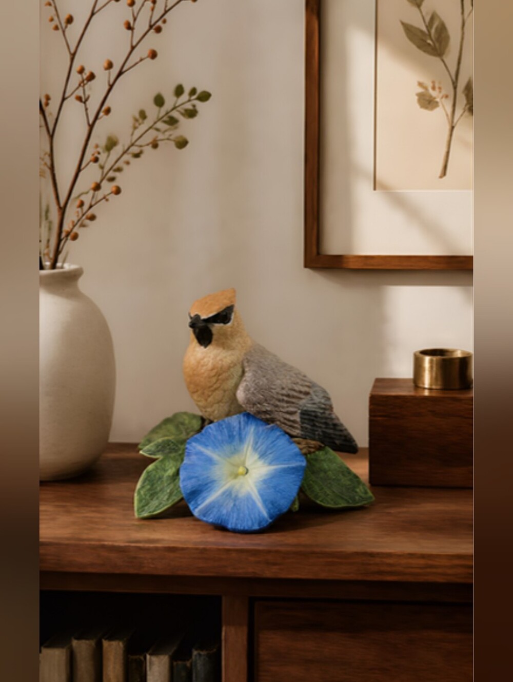 Vintage LENOX Garden Bird Collection Cedar Waxwing Fine Porcelain